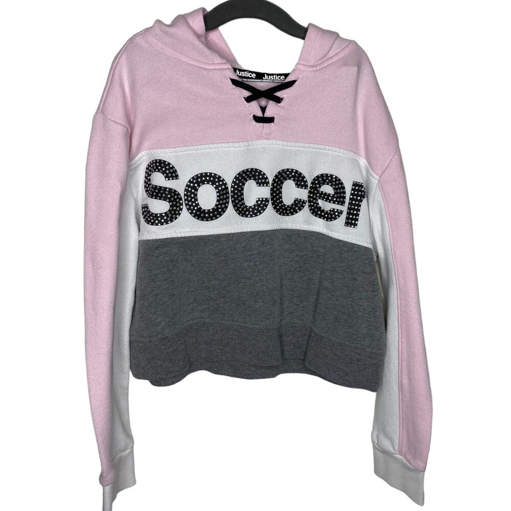 Justice Active Girls Pull Over Hoodie Size 10